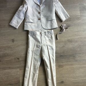 Janie and Jack Light Tan Blazer and Pants Set